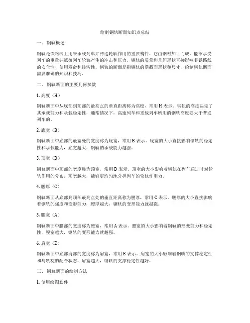 绘制钢轨断面知识点总结