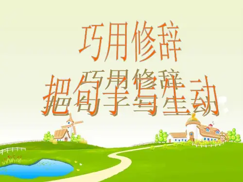 巧用修辞把句子写生动(精)