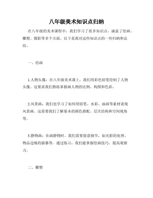 八年级美术知识点归纳