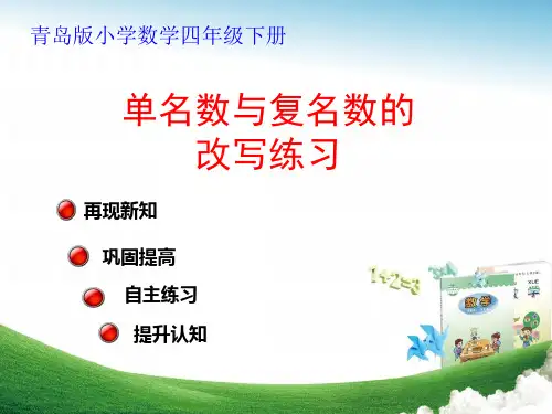 单名数与复名数的改写练习