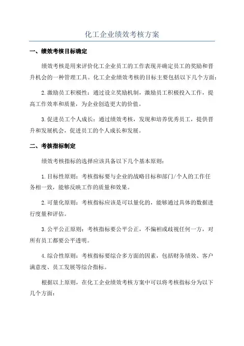 化工企业绩效考核方案
