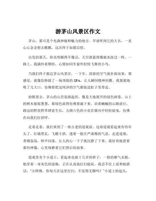 游茅山风景区作文
