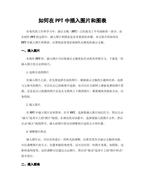如何在PPT中插入图片和图表