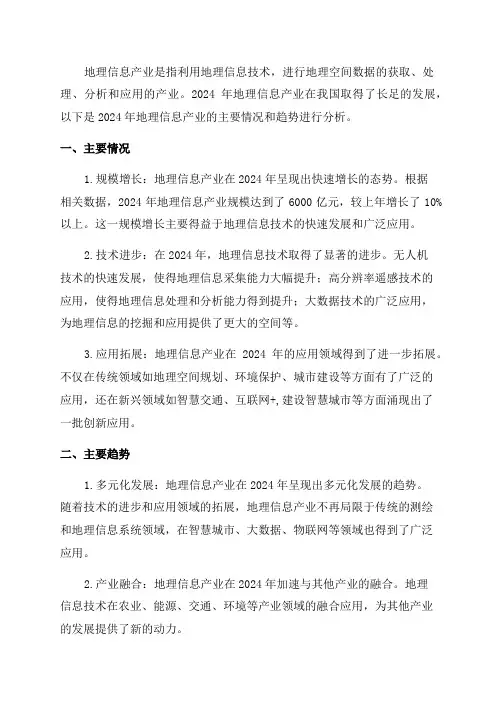 2024年地理信息产业报告