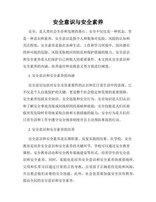 安全意识与安全素养
