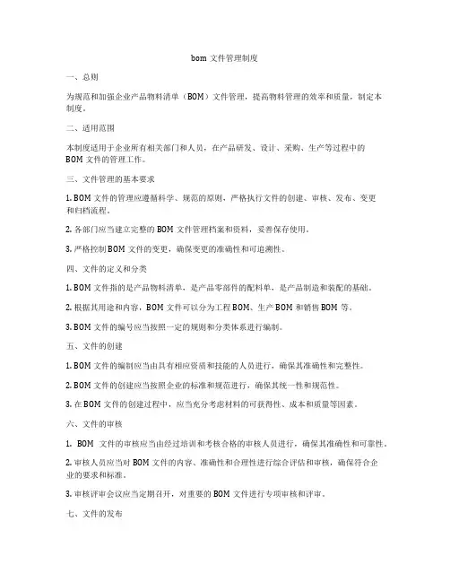 bom文件管理制度