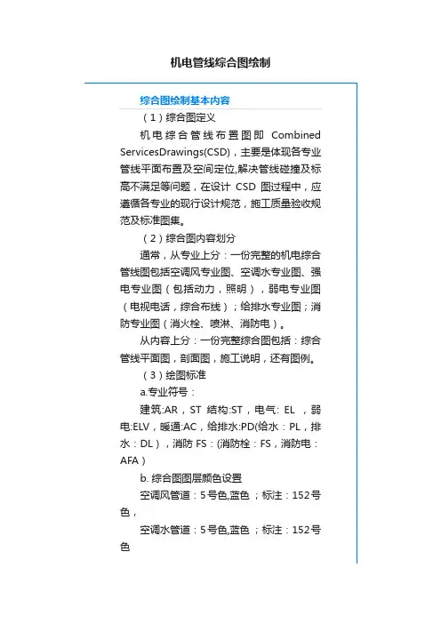 机电管线综合图绘制