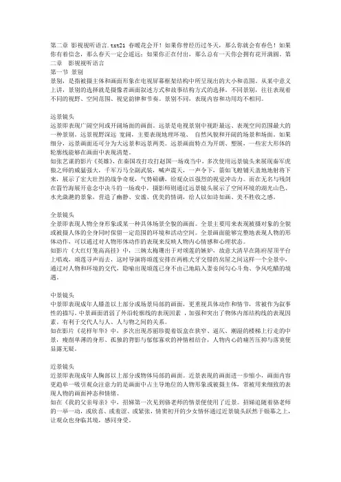 第二章 影视视听语言