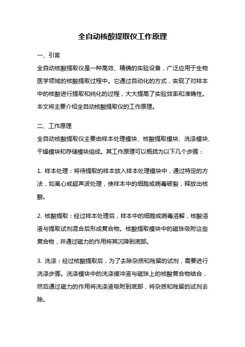 全自动核酸提取仪工作原理