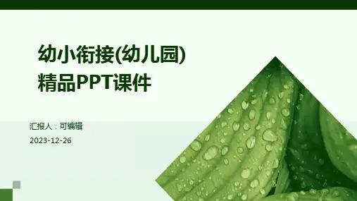 幼小衔接(幼儿园)精品PPT课件