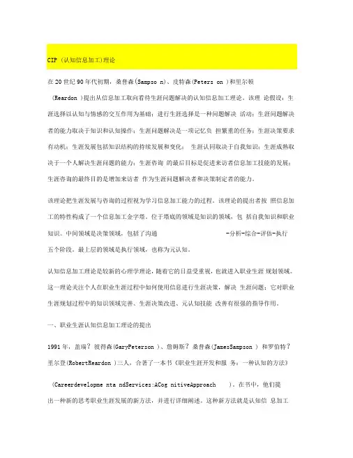 CIP(认知信息加工)理论