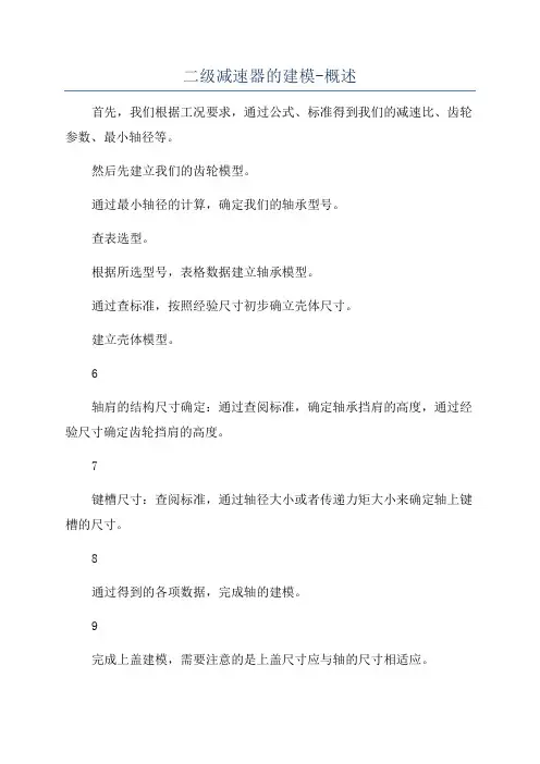 二级减速器的建模-概述