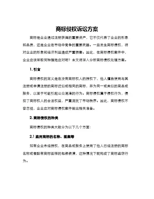 商标侵权诉讼方案