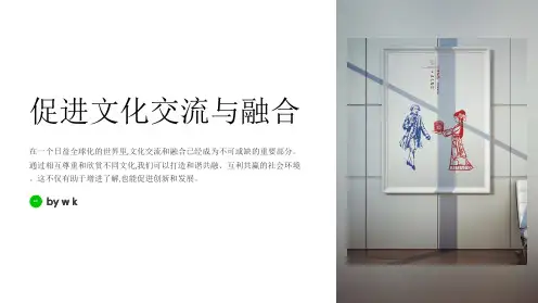 促进文化交流与融合主题班会PPT课件