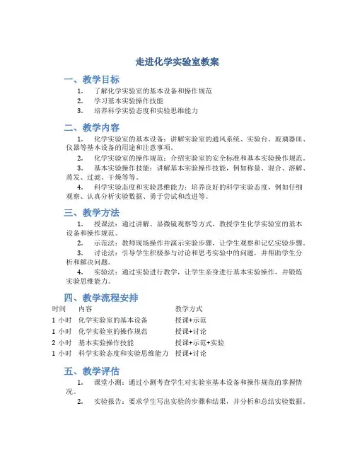 《走进化学实验室》教案