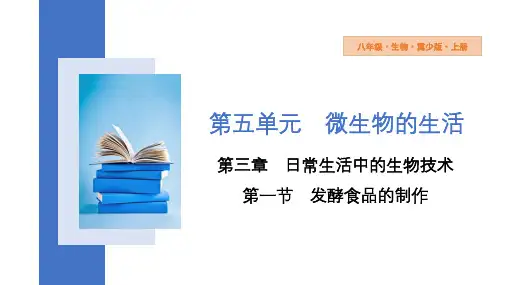 发酵食品的制作任务驱动式课件(共10张PPT)冀少版八年级上册