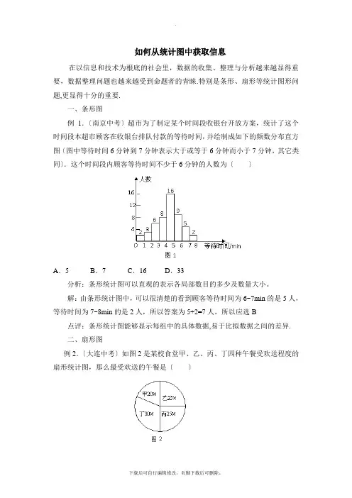 人教版数学七年级下册10.1如何从统计图中获取信息