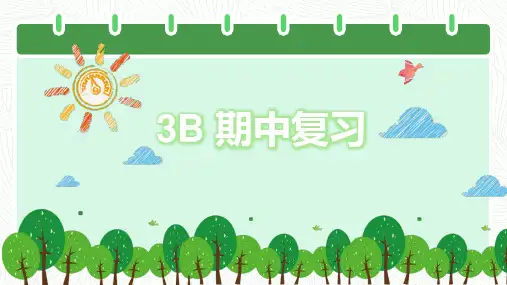 译林版(三起)英语三年级下册期中复习课件
