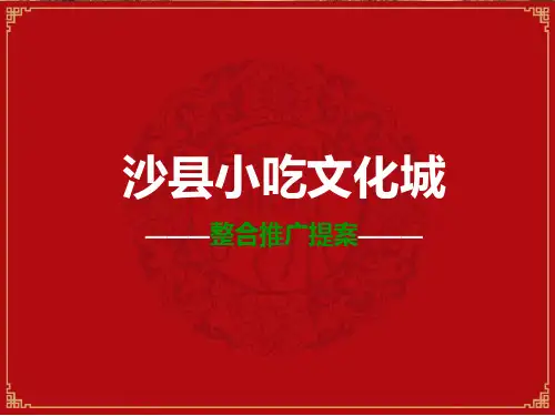 沙县小吃文化城整合推广提案