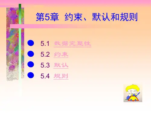 第 5章 约束、默认和规则