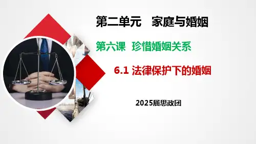 6.1 法律保护下的婚姻 高二政治课件(统编版选择性必修2)