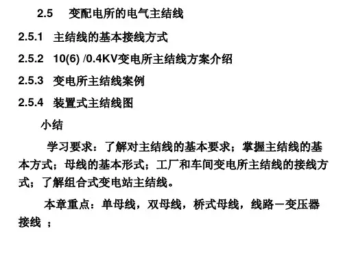 第三章 变电所电气主接线