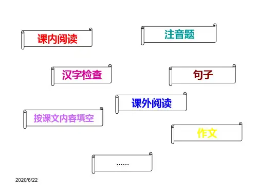 小学“非连续性文本”阅读专题复习