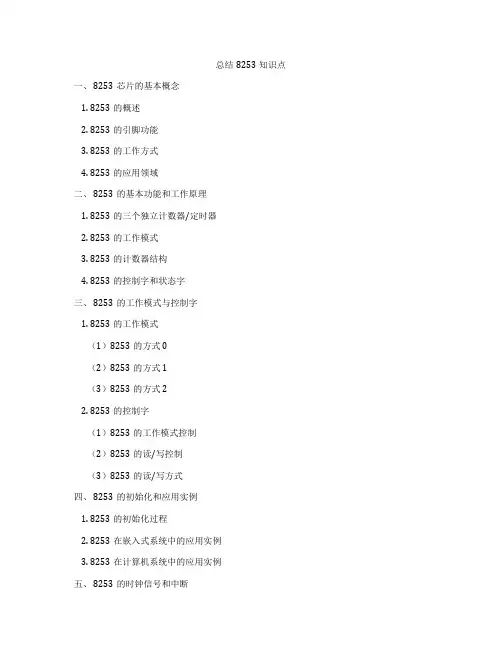 总结8253知识点