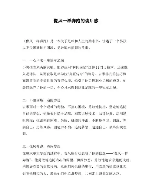 像风一样奔跑的读后感