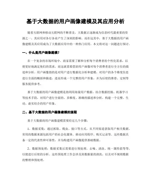 基于大数据的用户画像建模及其应用分析