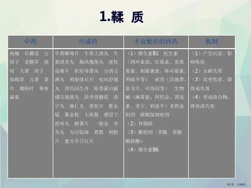 中西药配伍禁忌PPD