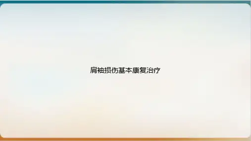 肩袖损伤基本康复治疗课件