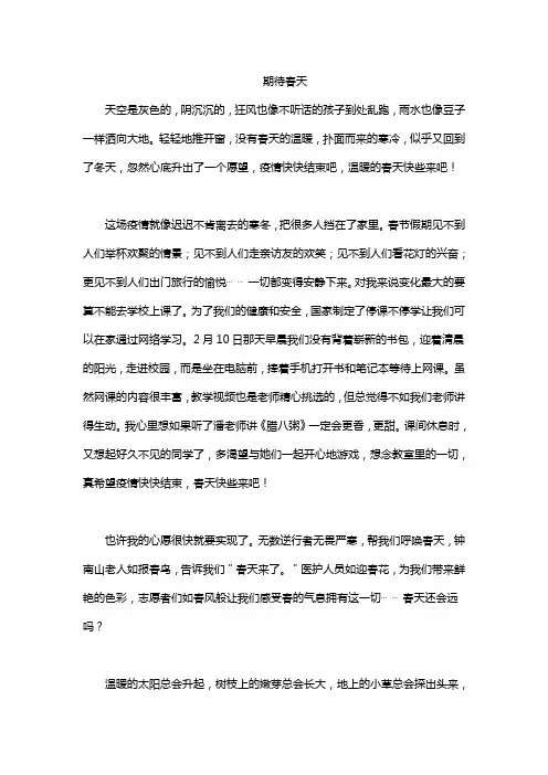 期待春天 