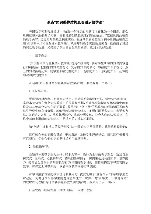 谈谈“知识整体结构直观图示教学法”