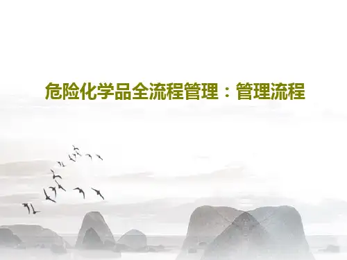 危险化学品全流程管理：管理流程共28页PPT