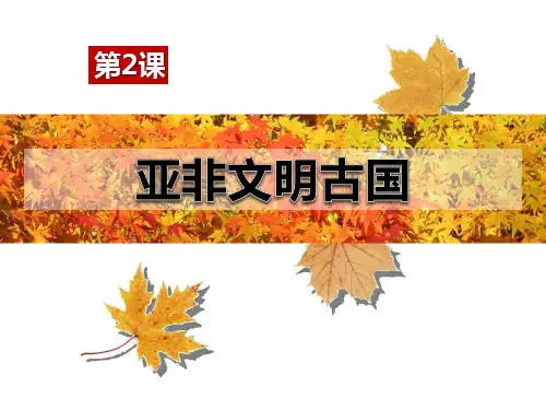 岳麓版九年级历史上册《亚非文明古国》PPT课件(3篇)