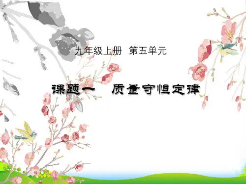 人教版九年级化学上册 第五单元 课题1 质量守恒定律课件(22张PPT)
