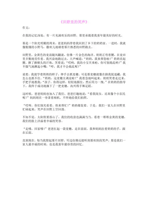 《田野里的笑声》