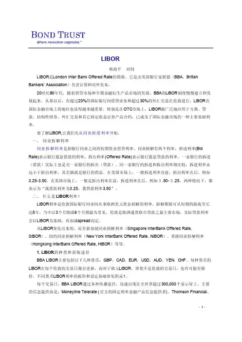 LIBOR利率简介