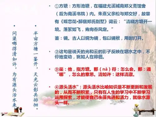 五年级语文上册 第四单元 观书有感课件4 西师大版