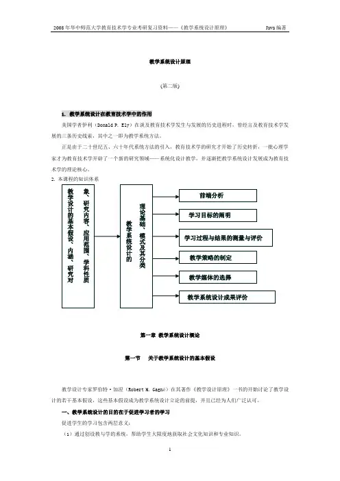 教学系统设计原理(整本复习)