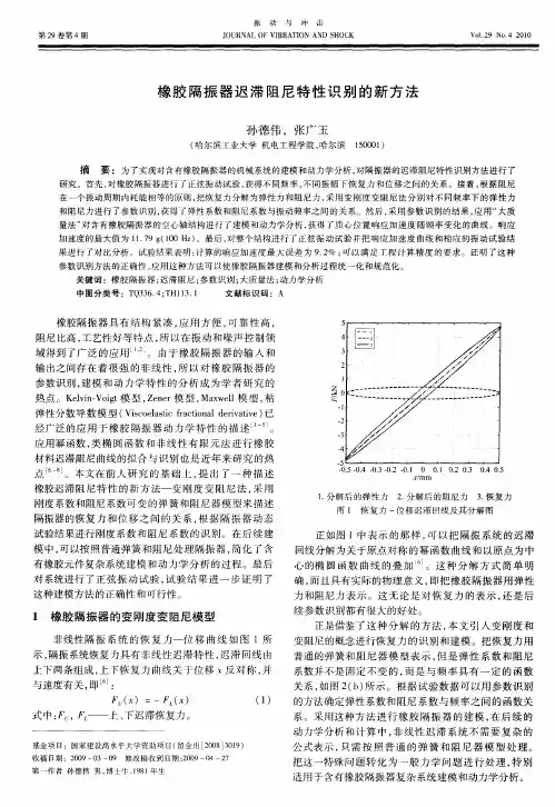 橡胶隔振器迟滞阻尼特性识别的新方法