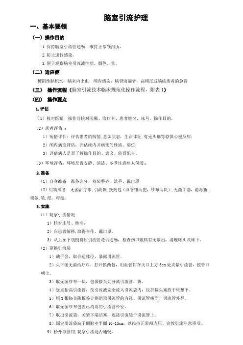 脑室引流管护理