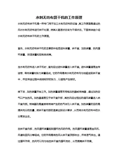 水刺无纺布烘干机的工作原理