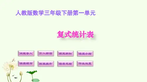 三年级下册数学课堂课件-复式统计表(人教版)(12张)