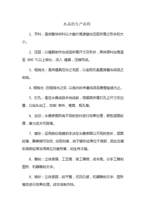 水晶的生产流程