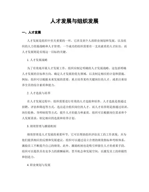 人才发展与组织发展