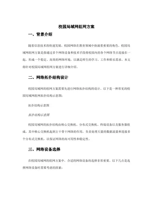 校园局域网组网方案