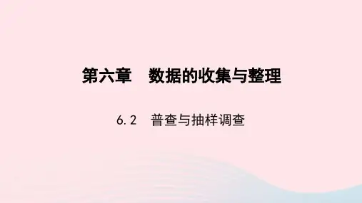 数学七年级上册第六章数据的收集与整理6.2普查与抽样调查作业课件 北师大版