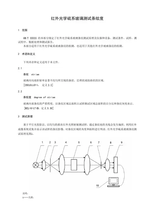 红外光学硫系玻璃测试条纹度